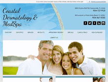 Tablet Screenshot of coastaldermatologyjax.com